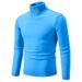Men's Clothing Turtleneck Sweater Men's Slim Fit High Neck Sweater - Lightweight Knit Pullover For Casual Wear, Solid Color Turtleneck Top_viptrois.com
