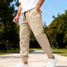 "Men's Waffle-Knit Relaxed Fit Cargo Pants – High Street & Streetwear Joggers With Breathable Polyester (S-XXXL,Multi-Pocket Design)"_viptrois.com
