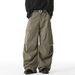 Men's Clothing Three Dimensional Pleated Machete Casual Pants Men's Autumn New American Retro Zipper Paratrooper Pants Silhouette Workwear Long Pants_viptrois.com