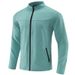 Autumn Outdoor Long Sleeved Stand Up Collar Sports, Fitness, Running, Elastic, Breathable, Quick Drying Cardigan Jacket 7D9_viptrois.com