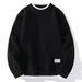Men's Clothing Sweater Autumn And Winter Plus Velvet Thickened Half Turtleneck Warm Teenagers Knitted Bottoming Shirt Trendy_viptrois.com