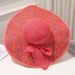 Fashion Women Summer Visors Foldable Sun Wide Large Brim Beach Hats Bow Straw Hat UV Protection Travel Cap _viptrois.com