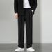 Men's Loose Straight Leg Casual Trousers For Spring Autumn Trendy Black Winter Pants_viptrois.com