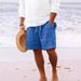 Men's Drawstring Cotton Linen Shorts 2023 Hot Selling Independent Sites in Europe And America Cross Border Swimwear_viptrois.com