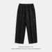 Men's Clothing Men's Spring Casual Trousers With Center Seam Stitching Design And Side Patch Pockets, Japanese Retro Drape Loose Trousers_viptrois.com