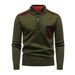 Men's Clothing Half Zip Stand Collar Sweater Pullover Jacket Autumn And Winter New Fashion Sweater Casual All Match Knitted Sweater_viptrois.com