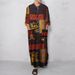 Men's Moslem Muslim Robes, New Men's Clothing, Casual, Loose, Oracle Ethnic Print Long Robes_viptrois.com
