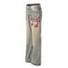 Men's Clothing G6437 Retro trend men's street heavy printing loose design high men's and women's denim trousers_viptrois.com