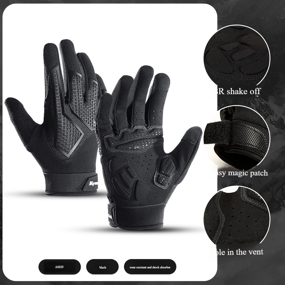Outdoor sports cycling anti-slip shock absorbing gloves Men's breathable touch screen cycling gloves_viptrois.com