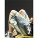 Men’s Clothing Men's Denim Shorts Summer Street Hip Hop Letter Straight Pants Retro Washed Loose Trendy Brand Shorts_viptrois.com