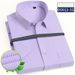 Men’s Slim-Fit Short Sleeve Dress Shirt – Wrinkle-Resistant Business Casual Top With Breathable Cotton Blend (Striped/Solid, Office & Smart Casual)_viptrois.com