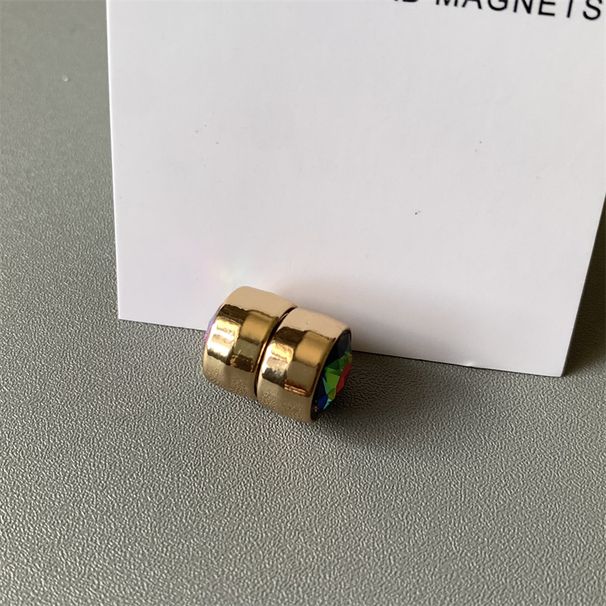 European and American new magnet buckle metal fashion inlaid flash diamond light luxury color diamond sweet water drop glass scarf buckle Z104_viptrois.com