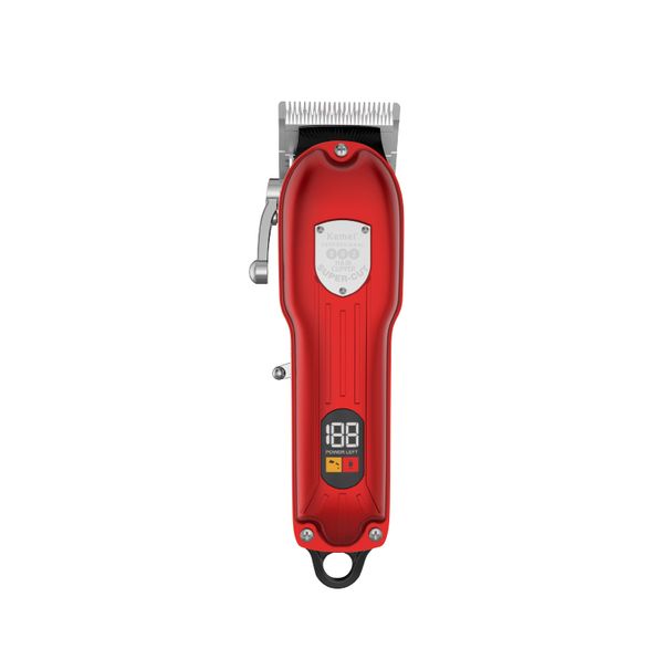 Kemei KM-802 Professional Full Metal LED Power Display Rechargeable Clipper USB Charging Hair Trimmer_viptrois.com