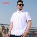 Men's Clothing Plus Size Summer Thin Short Sleeved Shirt For Men Business Casual Plus Fat Large Size Shirt Fat Guy Fat Brother Solid Color Inch Shirt_viptrois.com