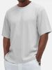 2025 European And American Men's New Casual Round Neck Short Sleeved Men's T-shirt Fashionable And Versatile Texture T-shirt Top_viptrois.com