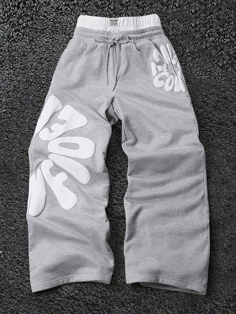 Men's Clothing Autumn And Winter Outdoor Sports Casual Pants For Men And Women, Slightly Wide Leg, 3D Digital Printing, Long Lasting Color_viptrois.com