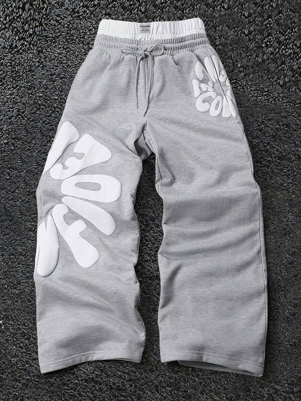 Men's Clothing Autumn And Winter Outdoor Sports Casual Pants For Men And Women, Slightly Wide Leg, 3D Digital Printing, Long Lasting Color_viptrois.com