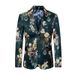 Man's clothing Men's floral suit jacket slim-fit two-button casual suit man_viptrois.com