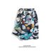 Men's Floral Shorts Quick-Drying Thin Fashionable Versatile Hawaiian Panda Print Five-Point Beach Shorts_viptrois.com