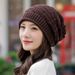 Women's Hats Fashion All Match Headband Ear Protection Pile Hat Autumn And Winter Hat Women's Knitted Hat Loose Windproof Confinement Hat_viptrois.com