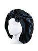 Elastic Ribbon Bow Round Hat Solid Color Silk Nightcap Wide Edge Beauty_viptrois.com