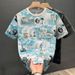 Trendy Niche Rendering Personalized Pattern T-shirt Summer New Trend Design Round Neck Men's Top Short Sleeve_viptrois.com