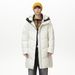 Unisex Longline Hooded Down Jacket - 90% White Duck Feather Fill, 700FP, Oversized Winter Coat (S-3XL, Black/Cream)_viptrois.com