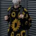 "Sunflower Jacquard Knit Sweater – Men's Long Sleeve Crewneck Pullover For Autumn/Winter"_viptrois.com