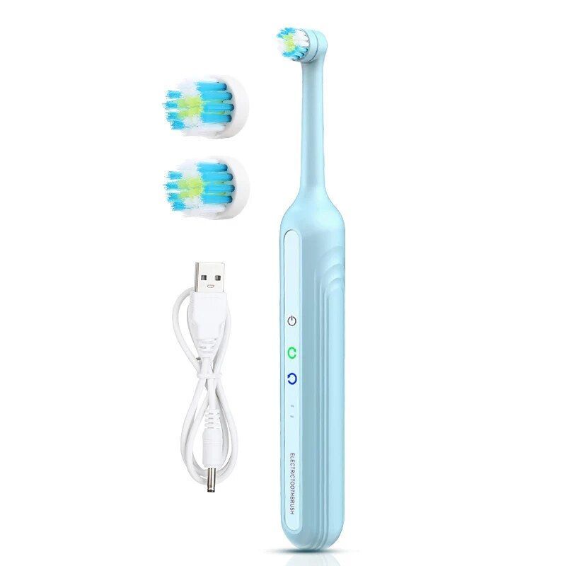 Adult Rotating Electric Toothbrushes Tails Sonic Teeth Whitening Rechargeable 4 Colors Options Timer IPX7 Brush_viptrois.com