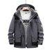 Men's Clothing Coat Extra Large Size Warm Windproof Two-piece Jacket Warm Hooded Mountaineering Suit_viptrois.com