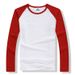 Lycra Cotton Raglan Long Sleeve Solid Color Blank Crew Neck T-Shirt Spring Autumn Men's Base Advertising Cultural Shirt_viptrois.com