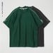 Men's Clothing Dengjue Men's Clothing Splicing New Sports Short Sleeved T Shirt 2025 Summer New Product Drop Shoulder Loose Cool Trendy Short Sleeved_viptrois.com