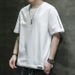 Men's Summer Short Sleeved T-shirt Made Of Pure Cotton In Large Size, Loose And Versatile Casual T-shirt_viptrois.com
