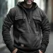 Half Zipper Men's Tactical Hoodies Solid Warm Fleece Military Sweatshirts Multi Pockets Male Hooded Jackets Thick Outdoor Polar_viptrois.com