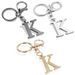 Hot Selling 26 Letter Key Chain Stainless Steel Initials Key Chain Ladies Bag Pendant_viptrois.com