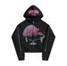 2024 Hoodie Printed Hooded Cardigan With Arm Zipper Casual Loose New Hot Sale_viptrois.com