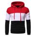 Men's Clothing autumn and winter men's clothing 3 color splicing pullover hooded casual men's sweater jacket_viptrois.com
