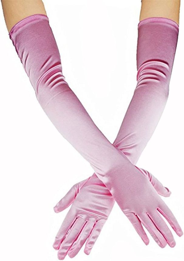Unisex Satin gloves, long dress satin gloves, wedding performance ball gloves clothing accessories, dance gloves_viptrois.com