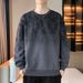 2025 Spring/Autumn New Men's Casual Versatile Youth Handsome Long Sleeve T-Shirt Round Neck Hoodie Pullover_viptrois.com