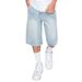 Summer Men's Loose Straight Leg Jeans Style Simple Washed Denim Shorts Trendy Five Point Pants Version_viptrois.com