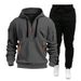Men's Clothing Spring And Autumn Sports Sweatshirt Suit Men's Zipper Hoodie Sportswear Suit Sweatshirt Sweatpants Two Piece Set_viptrois.com