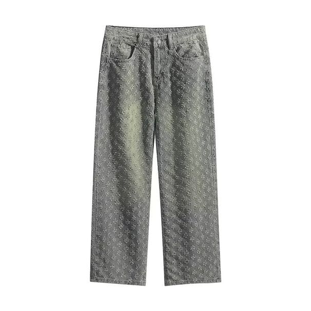 Men's Clothing Versatile Spring And Autumn Jacket Jacquard Casual Trend Lapel Shirt Wide Leg Pants_viptrois.com