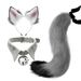 Fox ears and tail hair Halloween costume_viptrois.com