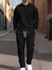 "Men's Textured Knit Sweater & Casual Jogger Set - European Minimalist Autumn Style (S-3XL)"_viptrois.com