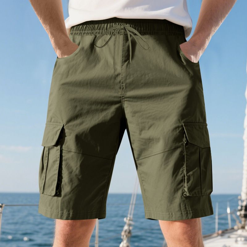 Men's Clothing Men's Summer Loose Fit Cargo Shorts With Multi Pockets Squat Sports Casual Five-Point Pants For Formal & Casual_viptrois.com