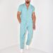Men's Clothing Solid Color Sports Suit Fashion Trousers Foreign Trade Leisure Two Piece Suit_viptrois.com