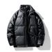 Men's Clothing pu leather Silk cotton jacket men's winter thick white duck Silk cotton winter wear trendy leather jacket wash free jacket_viptrois.com