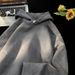 Oversized Suede Fleece Hoodie – Heavyweight Polyester Pullover With Drop Shoulder (M-3XL, Dark Grey/Black/Green)_viptrois.com