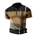 2025 Summer New European And American Men's Polo Shirt Short Sleeved Color Blocked Zipper T Shirt Top_viptrois.com