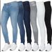 men's tight and trendy simple classic stretch jeans_viptrois.com